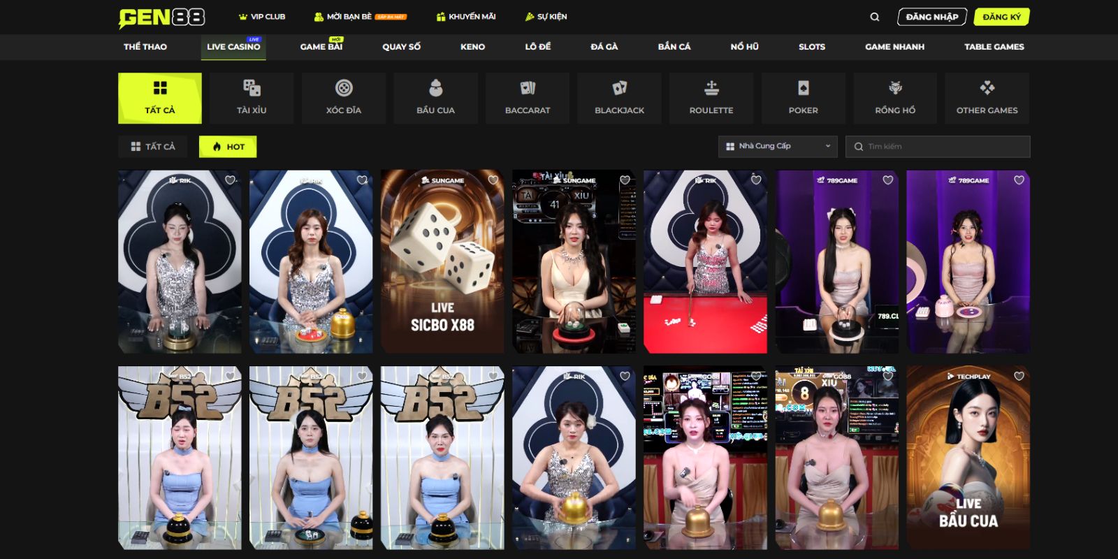 Các trò chơi hot tại Live Casino Gen88 Các trò chơi hot tại Live Casino Gen88