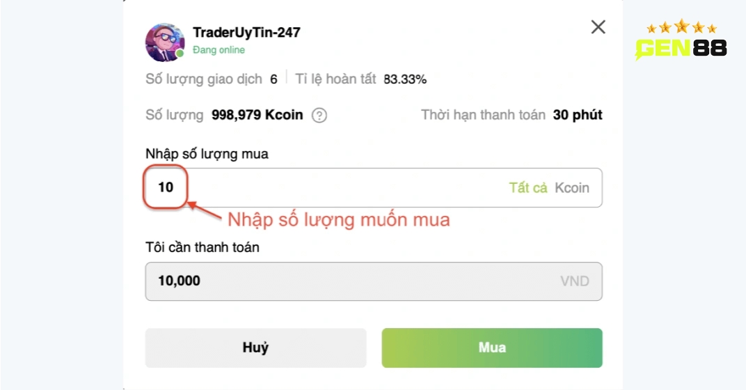 Đến đây bạn đã hoàn thành giao dịch của mình và đợi người mua chuyển Kcoin vào ví của bạn. Đến đây bạn đã hoàn thành giao dịch của mình và đợi người mua chuyển Kcoin vào ví của bạn.