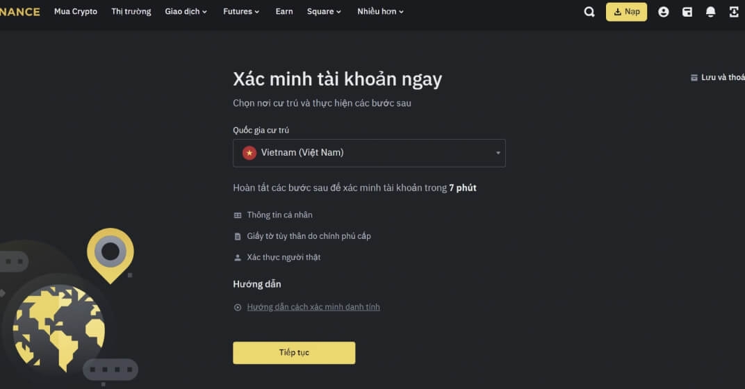 Chọn xác minh nhập quốc gia cư trú Chọn xác minh nhập quốc gia cư trú