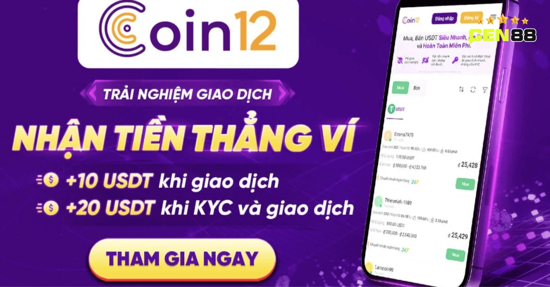 Lợi ích khi rút và bán USDT Gen88 bằng Coin12 Lợi ích khi rút và bán USDT Gen88 bằng Coin12