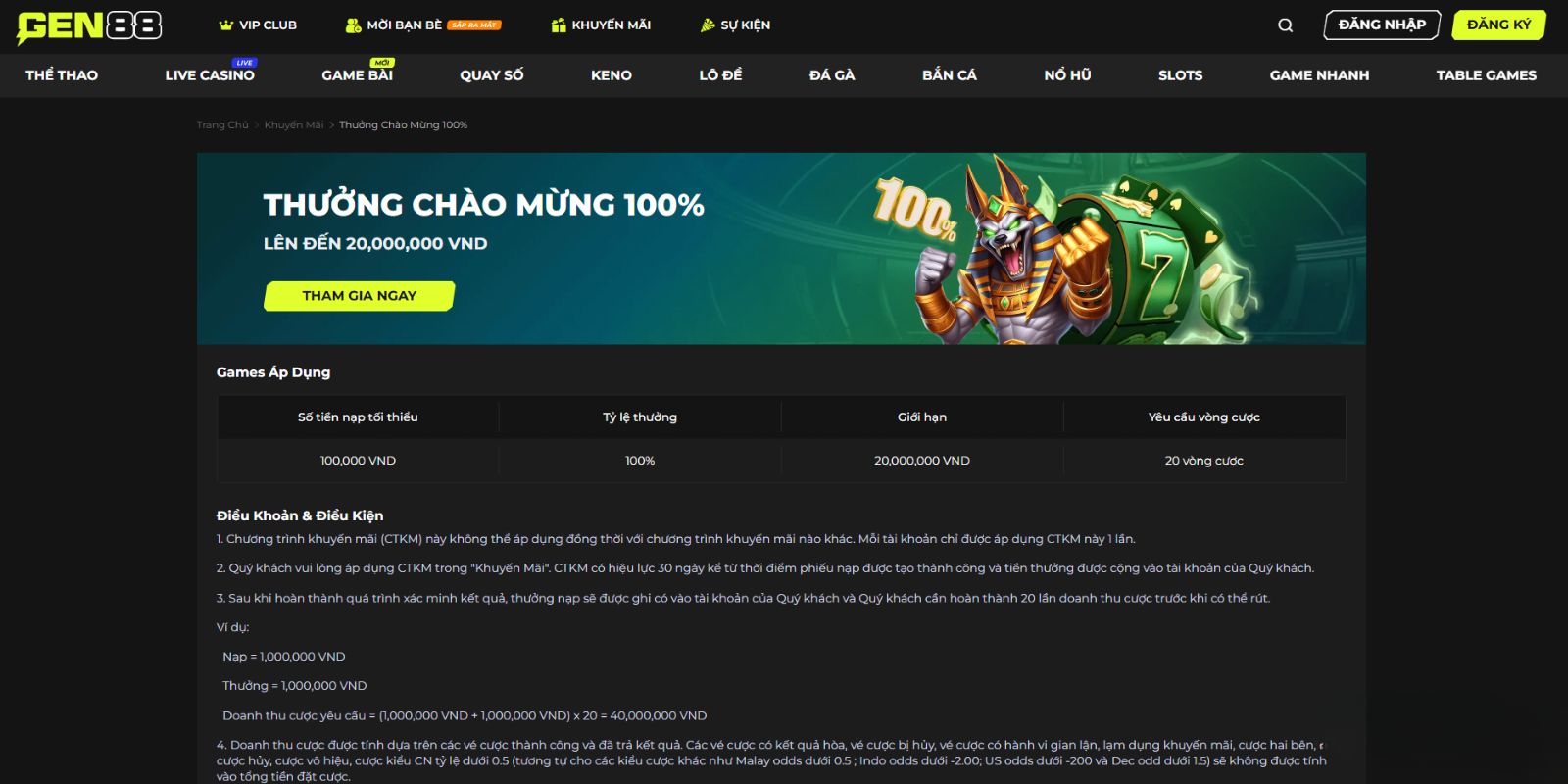Khuyến Mãi Gen88 Thưởng Chào Mừng 100% Khuyến Mãi Gen88 Thưởng Chào Mừng 100%